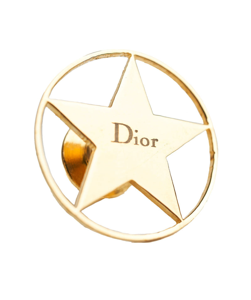 Christian Dior HOLD Dior Small Yellow Gold Brooch