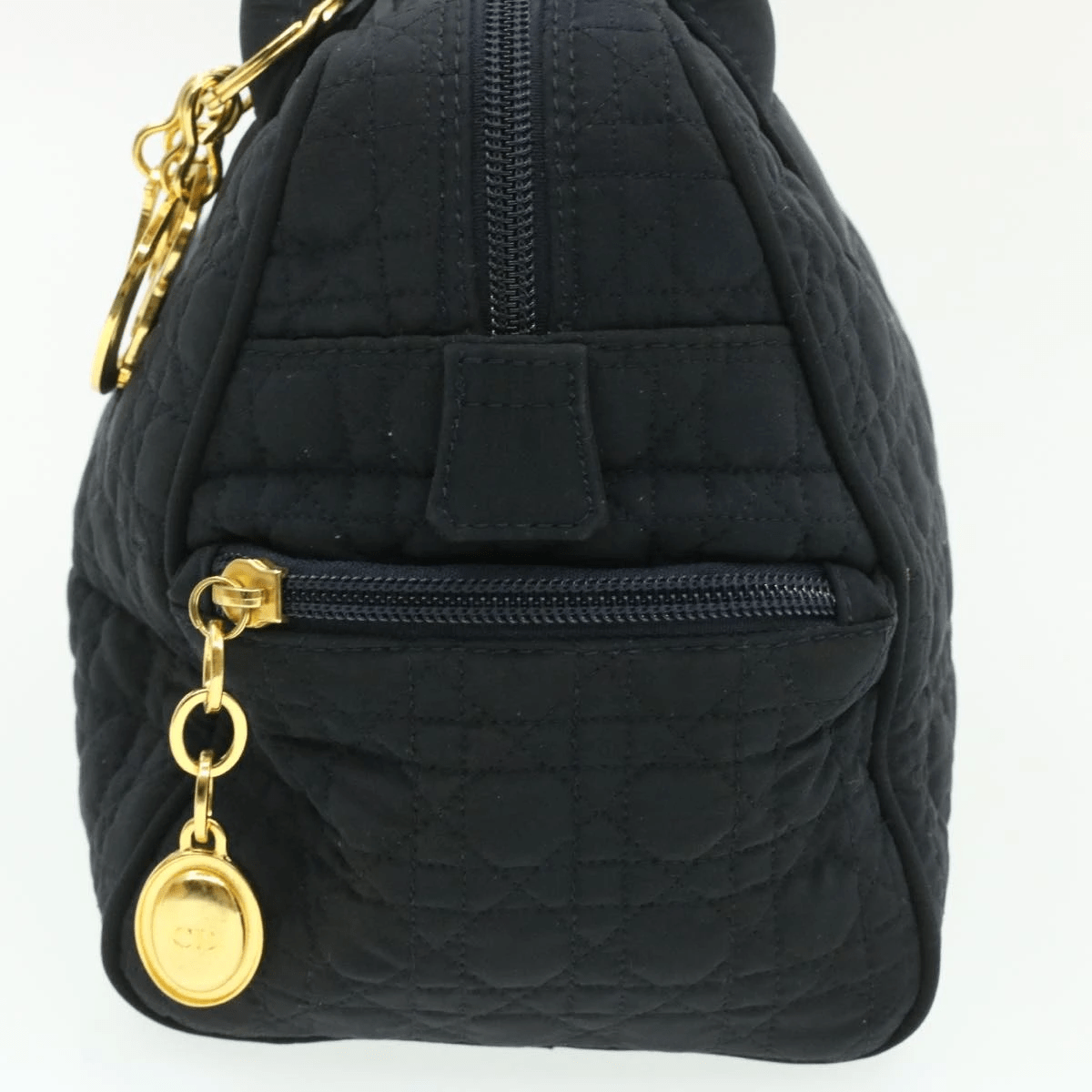 Christian Dior CHRISTIAN DIOR Cannage Hand Bag Black Nylon