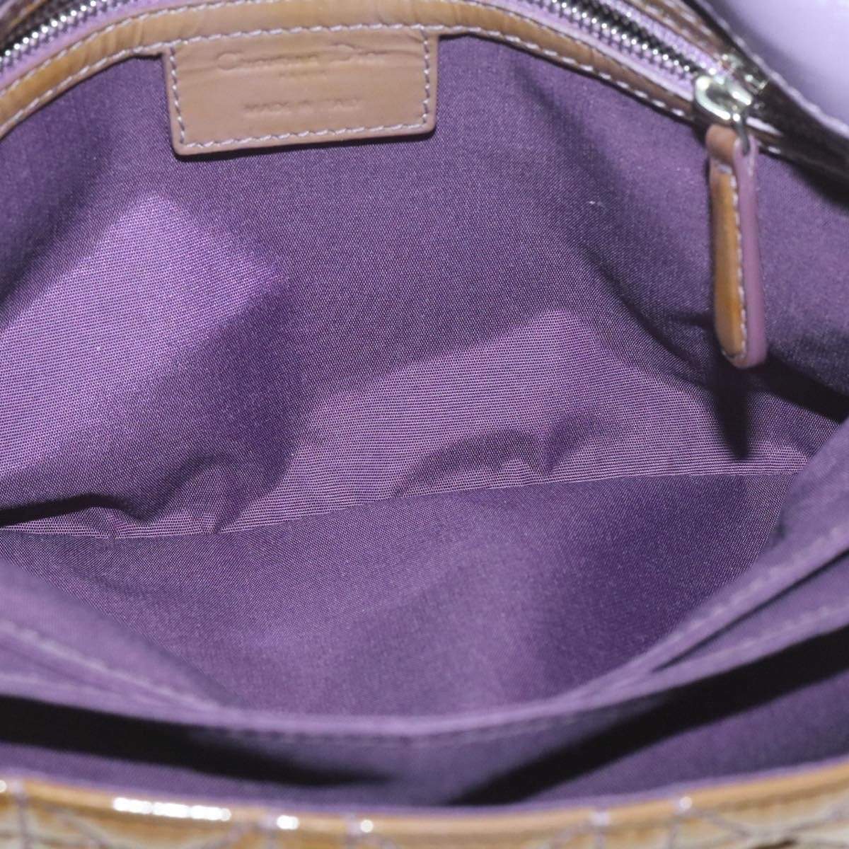 Christian Dior Christian Dior Cannage Shoulder Bag Patent Leather