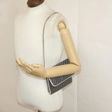 Christian Dior Christian Dior Dior Oblique Canvas Chain Shoulder Bag with silver hardware