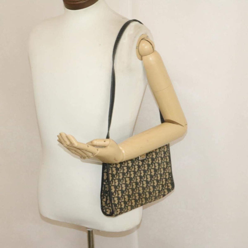 Dior Vintage Trotter Shoulder Bag Navy at 1stDibs