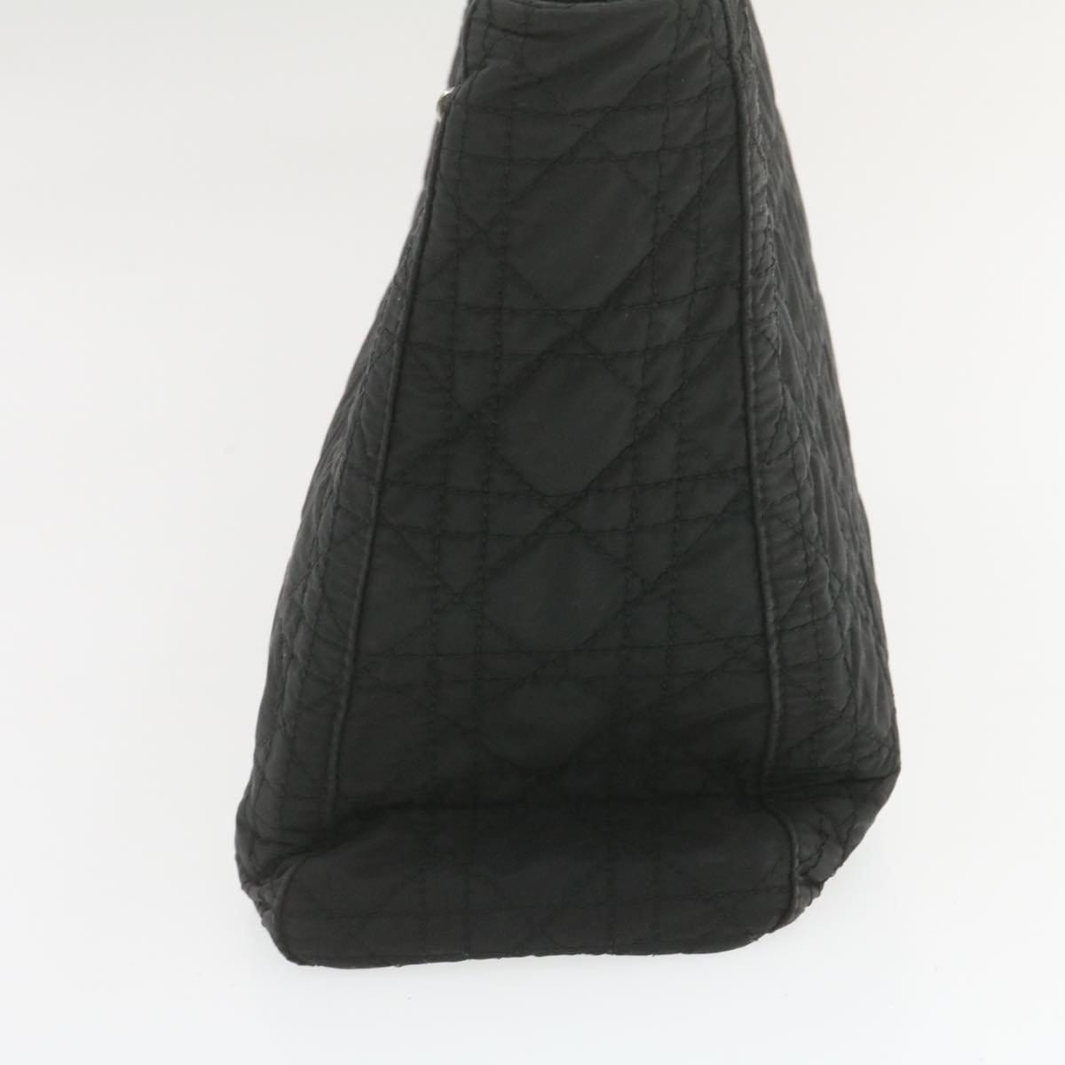 Christian Dior CHRISTIAN DIOR Lady Dior Hand Bag Nylon Black Auth rd1616