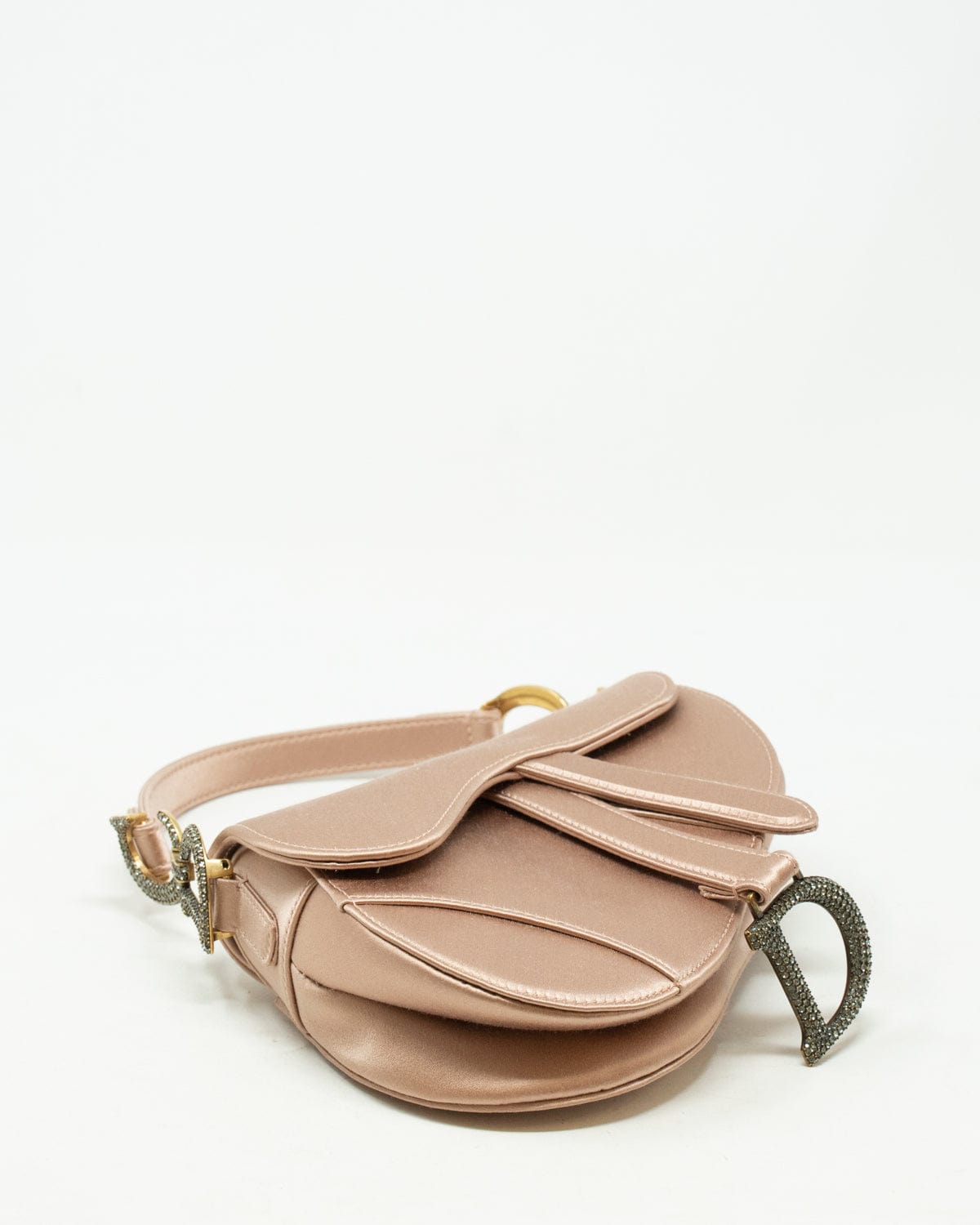 Christian Dior Christian Dior Pink Blush Satin Mini Saddle Bag - AGL1901