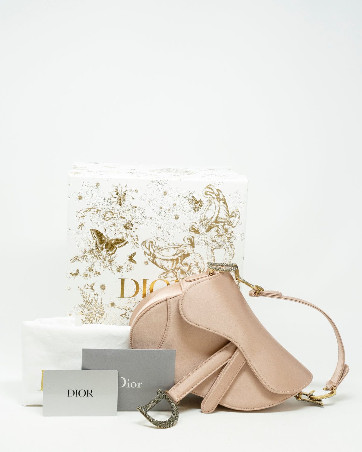 Christian Dior Christian Dior Pink Blush Satin Mini Saddle Bag - AGL1901