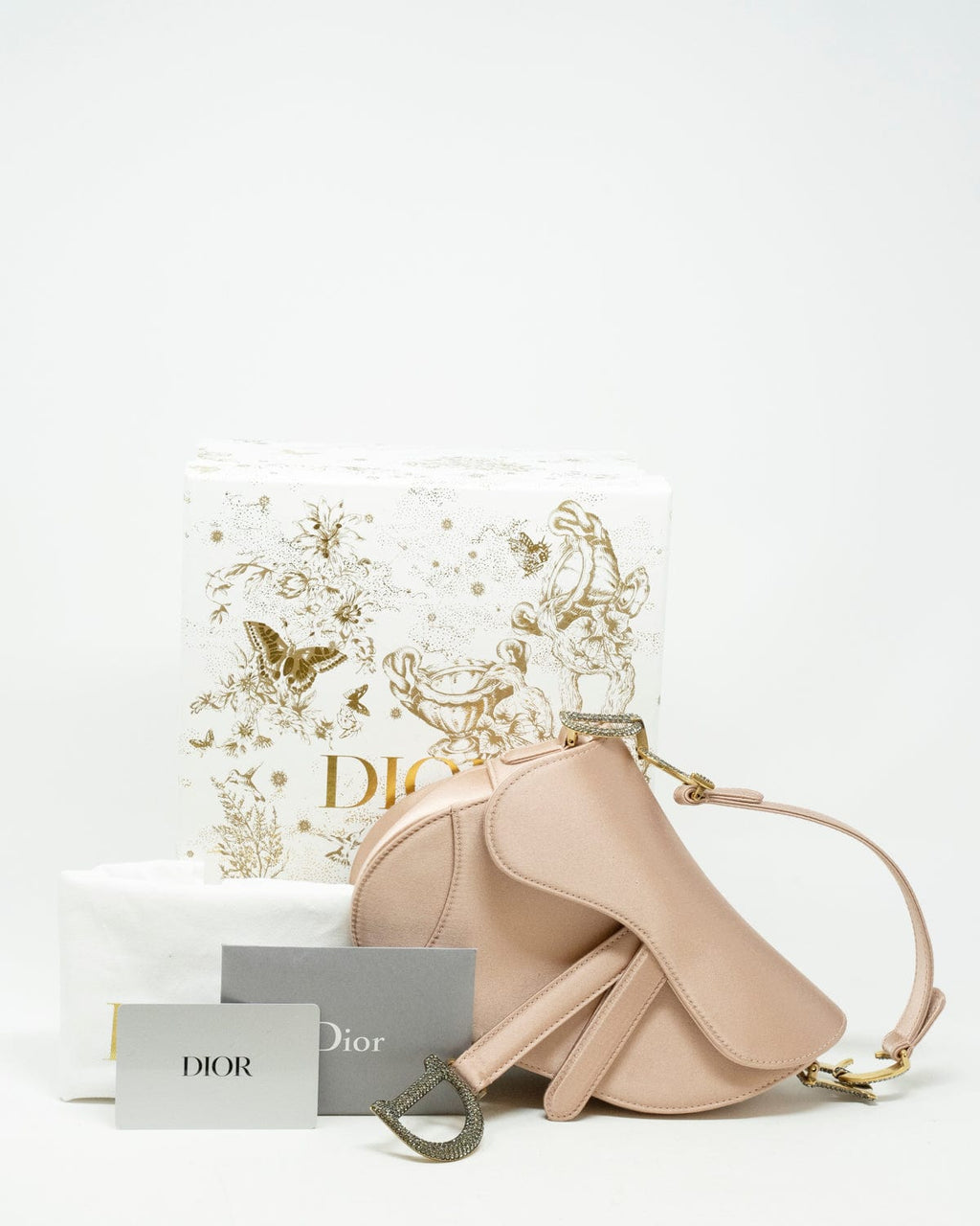 Christian Dior Pink Blush Satin Mini Saddle Bag  AGL1901  LuxuryPromise