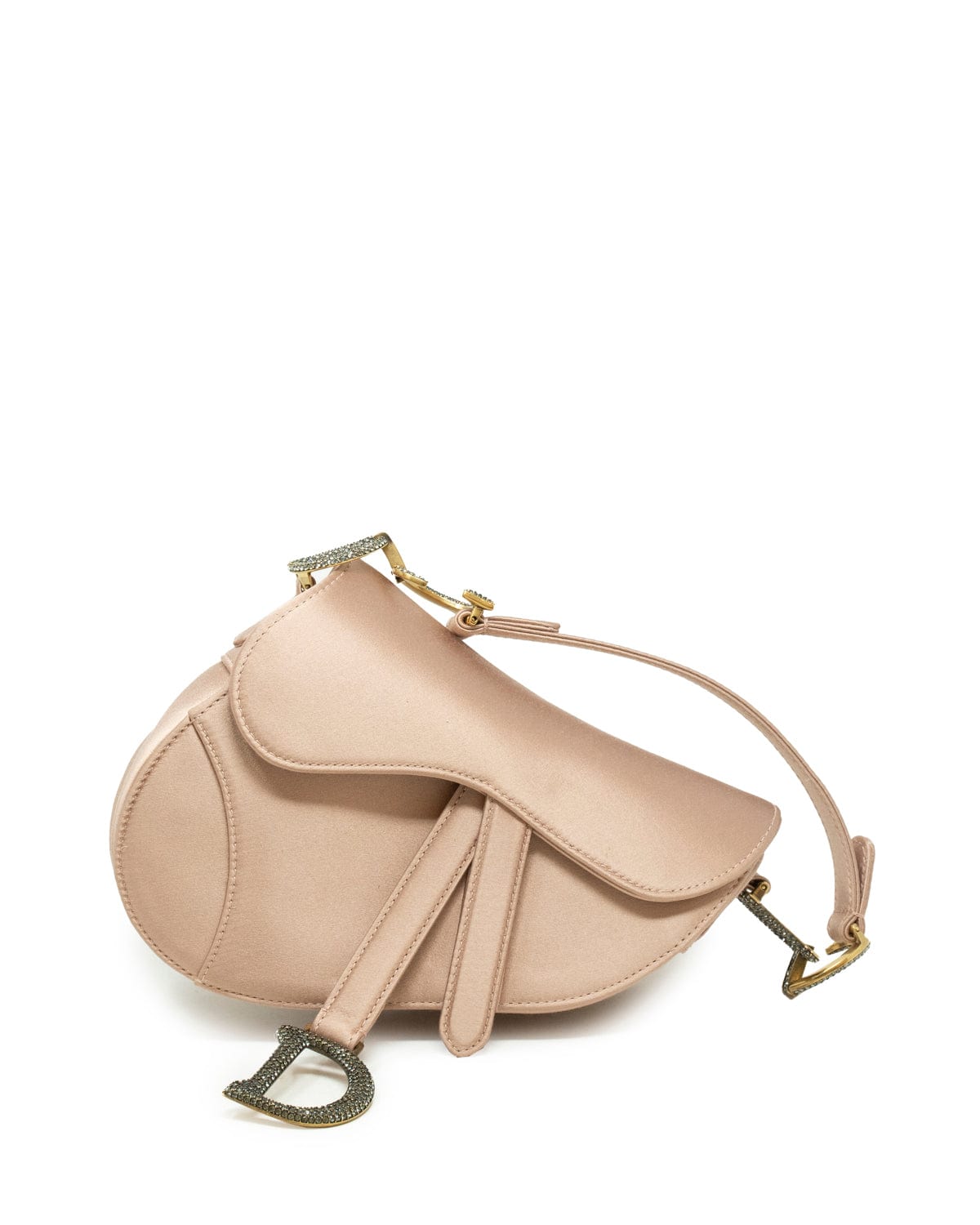 Christian Dior Christian Dior Pink Blush Satin Mini Saddle Bag - AGL1901