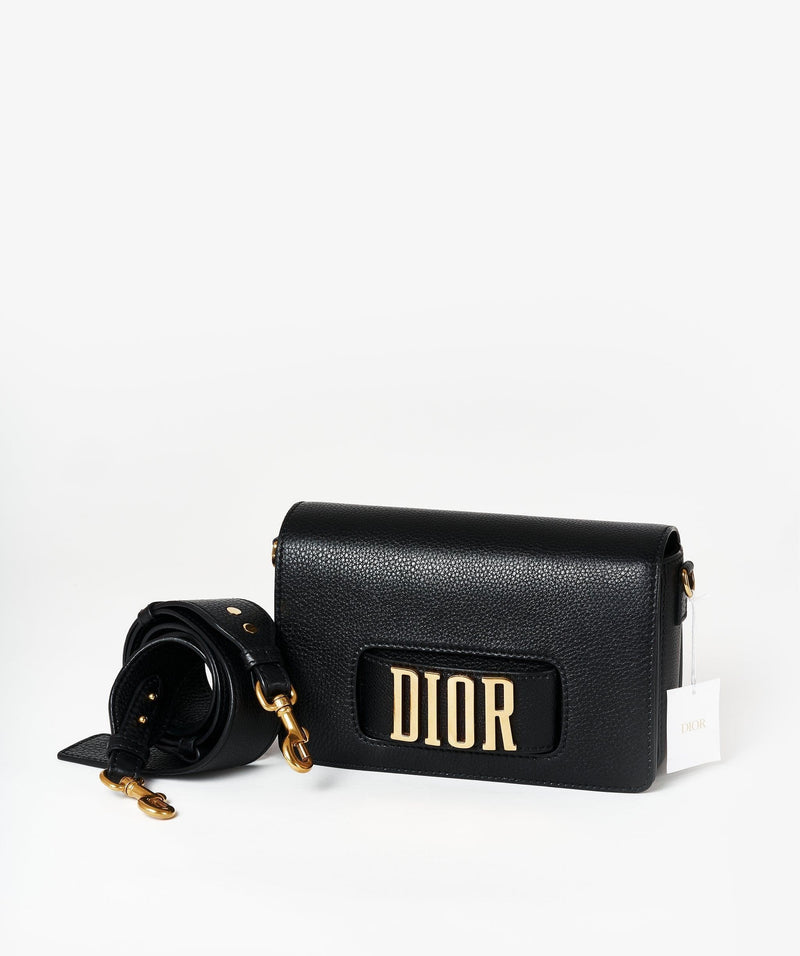 Christian Dior Dior Black 'DIOR' Crossbody