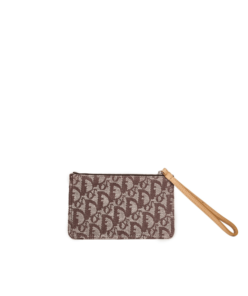 Christian Dior Dior brown oblique pouch purse ASL1104
