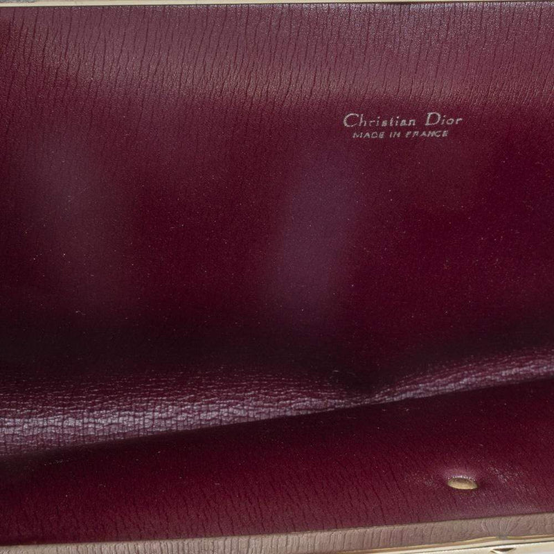 CHRISTIAN DIOR burgundy canvas logo bag – Vintage Carwen