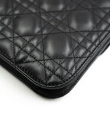 Christian Dior Dior dioraddict wallet on chain in black with ghw. AGL2279