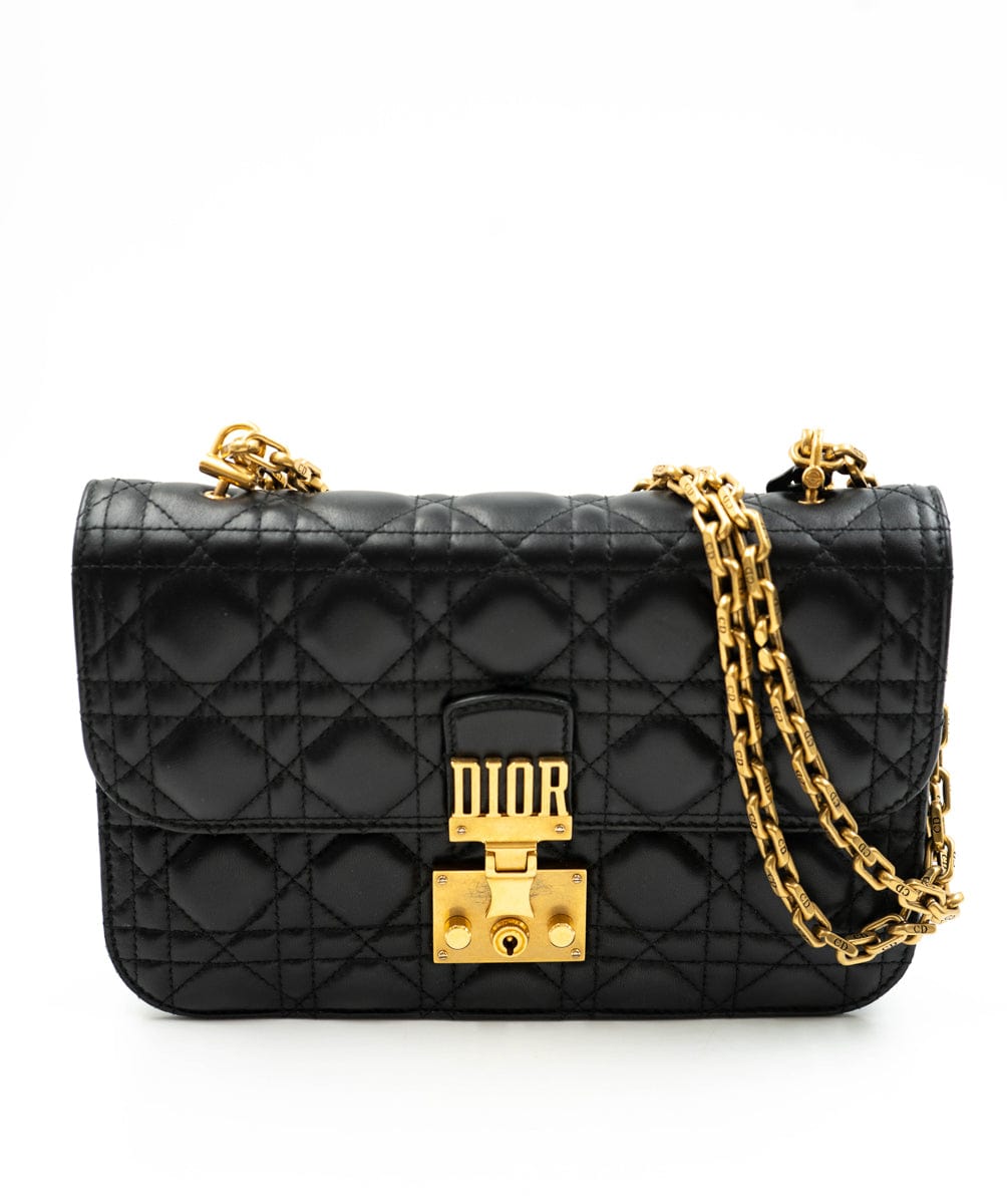 Dior dioraddict wallet on chain in black with ghw AGL2279