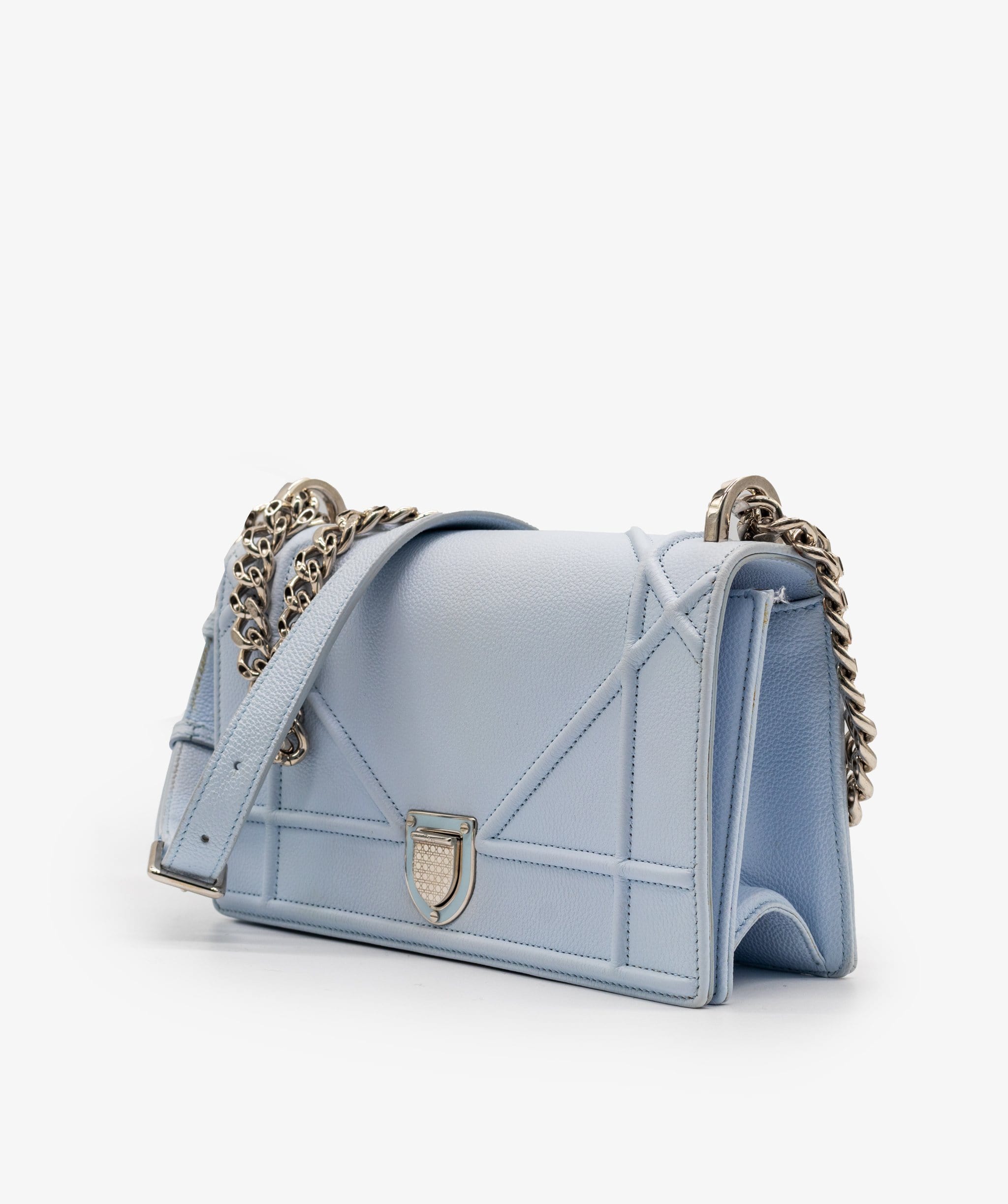 Christian Dior Dior Diorama Blue Shoulder Bag RJL1240