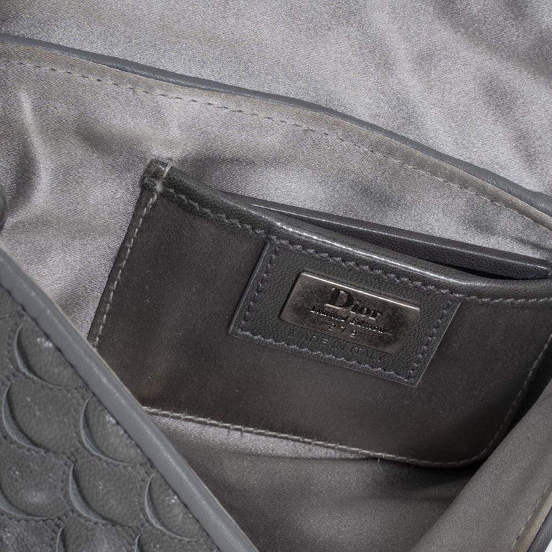 Christian Dior Dior Grey Leather Pochette - ASL1286