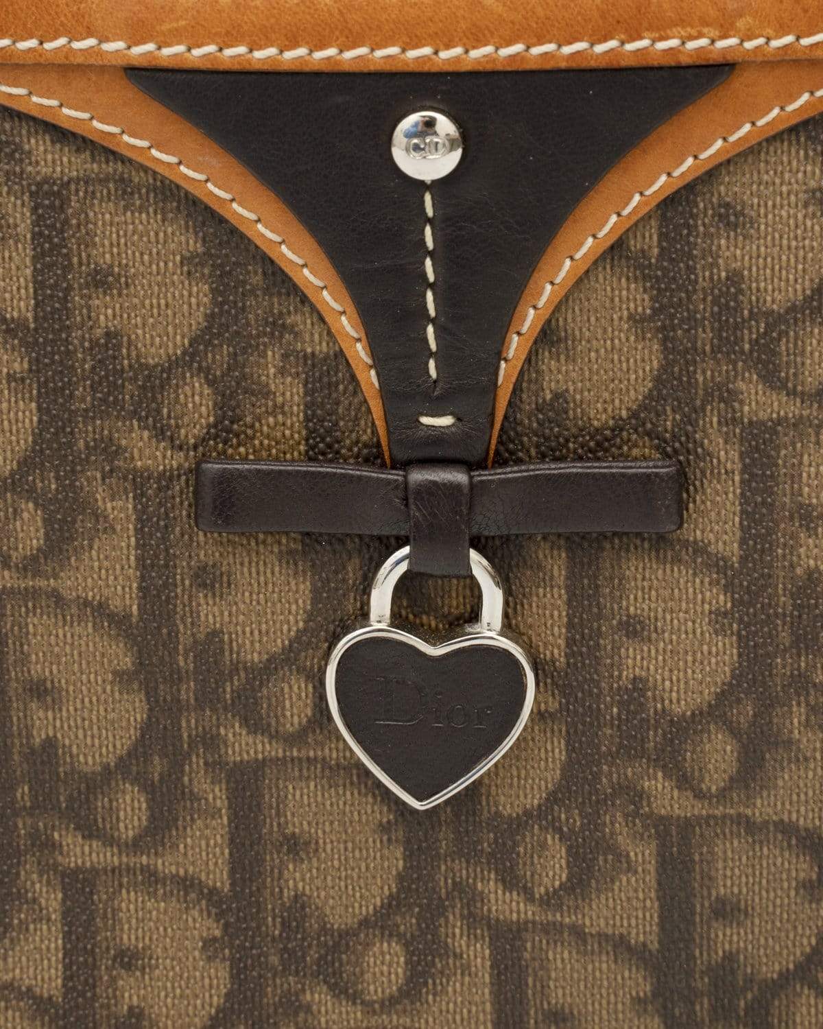 Christian Dior Dior Heart Padlock Monogram Wristlet Pouch Bag - AWL1953