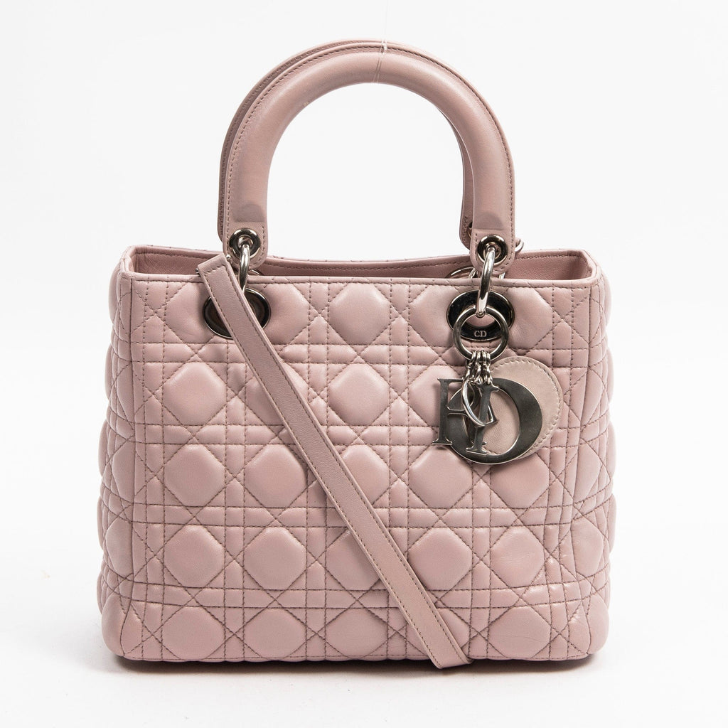 Dior Lady Dior Medium Mauve Pink Calf Leather - AWL2346