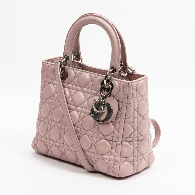 Dior Lady Dior Medium Mauve Pink Calf Leather - AWL2346 – LuxuryPromise