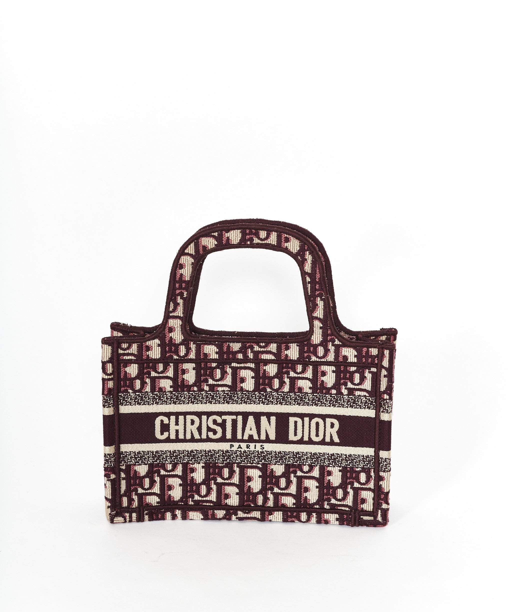 Christian Dior Dior Mini Burgundy Oblique Book Tote