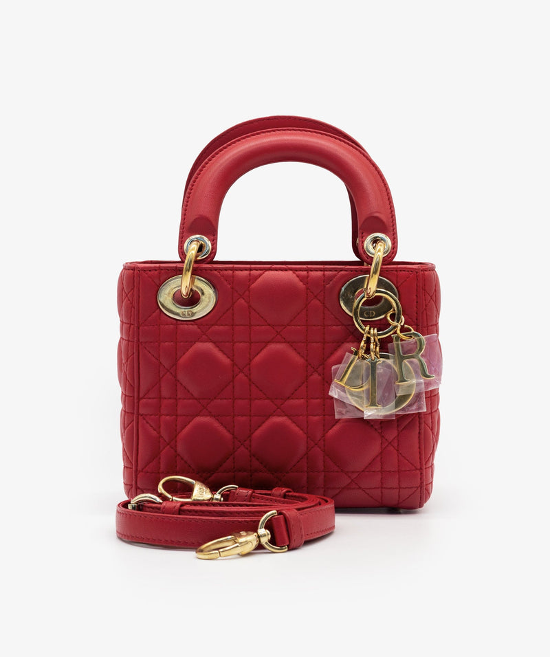 Lady dior store mini red