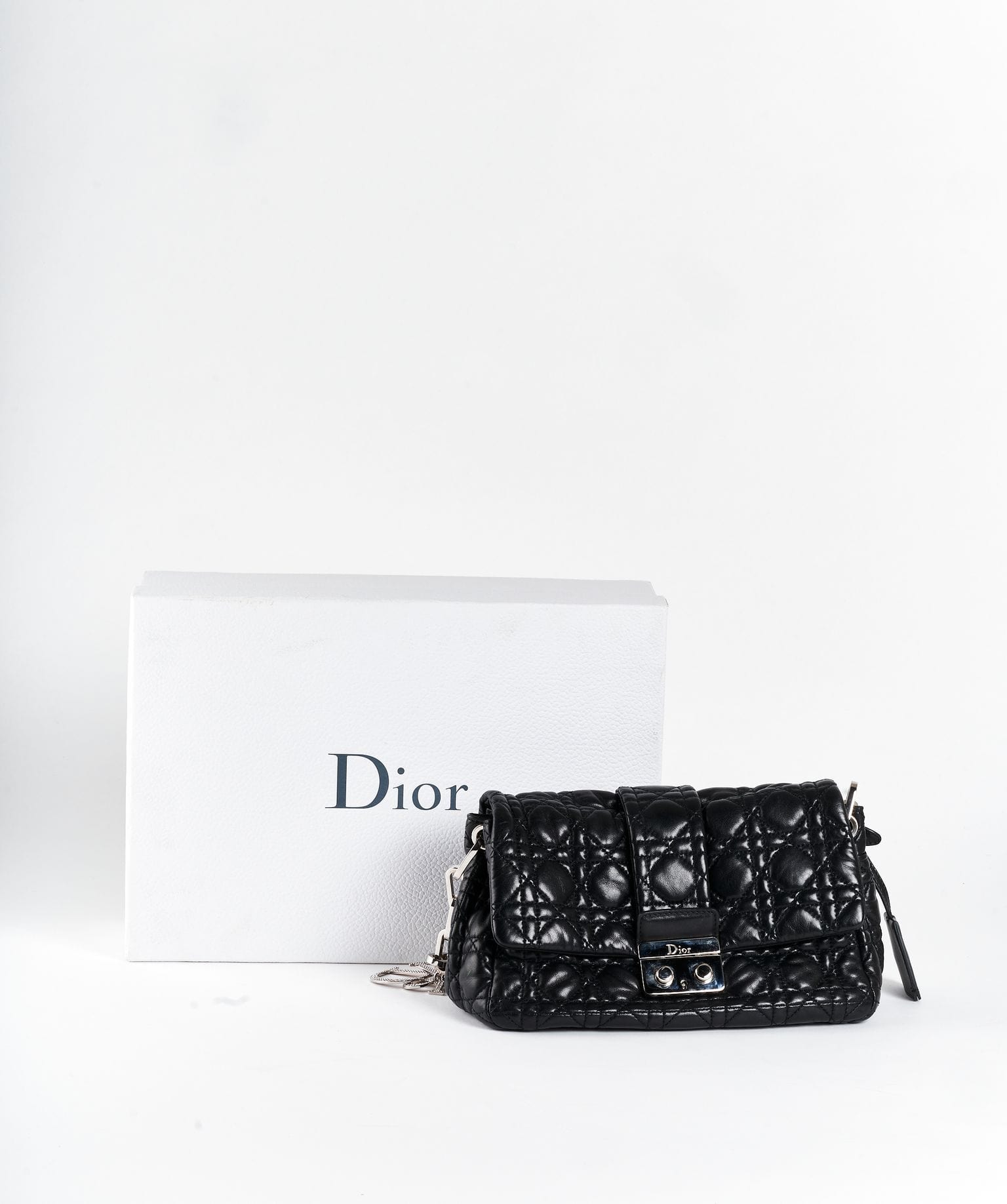 Christian Dior Dior Miss Dior Black Leather Bag PHW