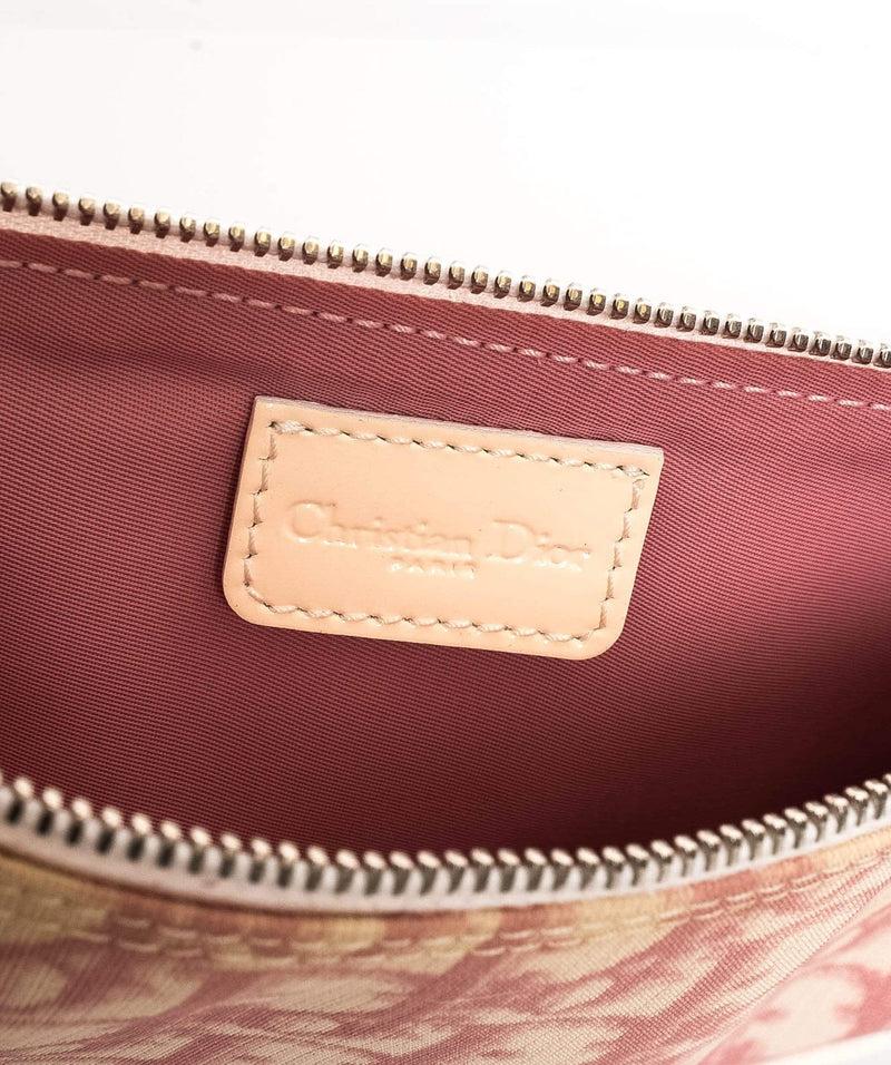 Christian Dior Dior Pink Oblique Coated Canvas Saddle Pouch AGC1028