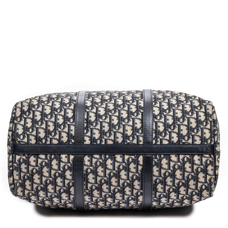 Dior Navy Blue/Beige Oblique Canvas Small DiorTravel Suitcase at