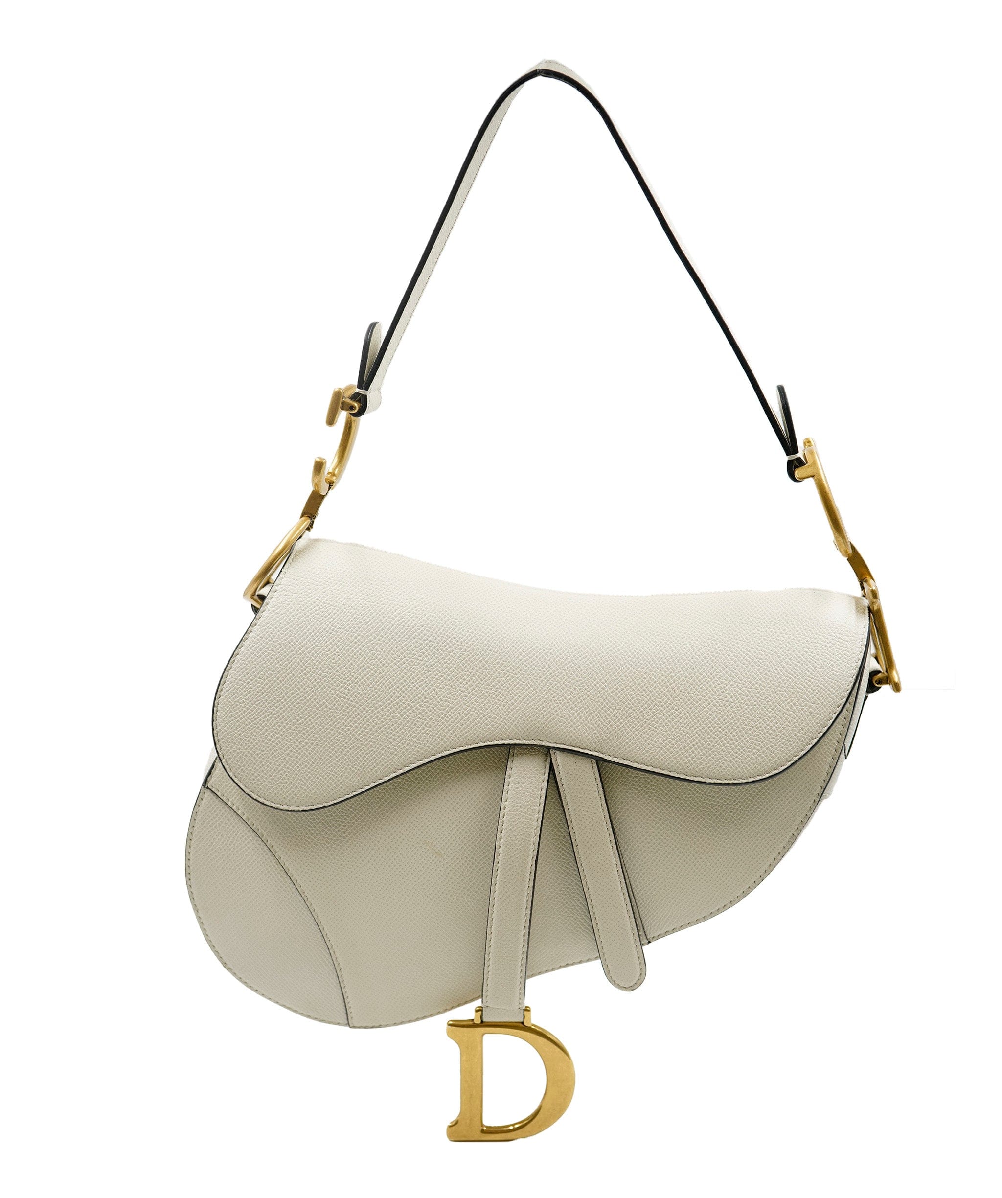 Dior White leather Saddle Bag with GHW - RJC1608 – LuxuryPromise