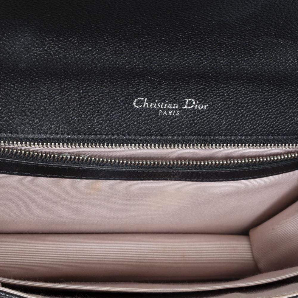 Christian Dior Diorama Black Bag With Silver Hardware