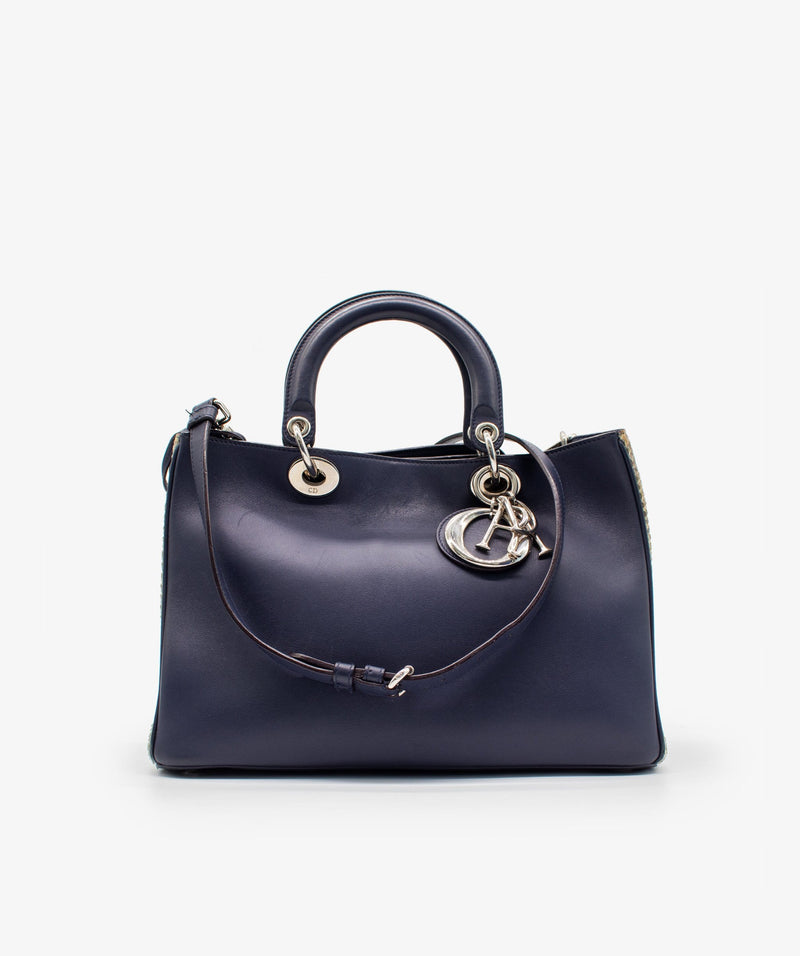 Christian Dior Diorissimo Blue Python Shopper Bag RJL1205
