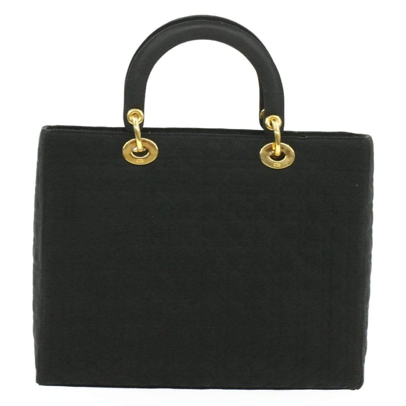Christian Dior Lady Dior Large Black Nylon Hand Bag - BR176