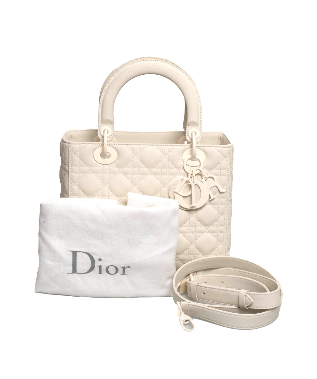 Dior Nude Ultra Matte Cannage Quilted Leather Medium Lady Dior Tote Dior   TLC