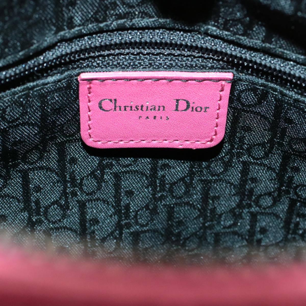 Christian Dior Lady Dior Pink Suede Bag with Shoulder Strap