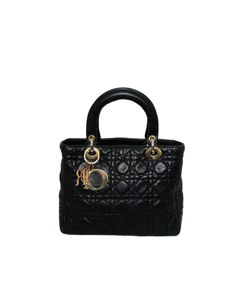 Christian Dior Lady Dior with gold detailing AGL1138