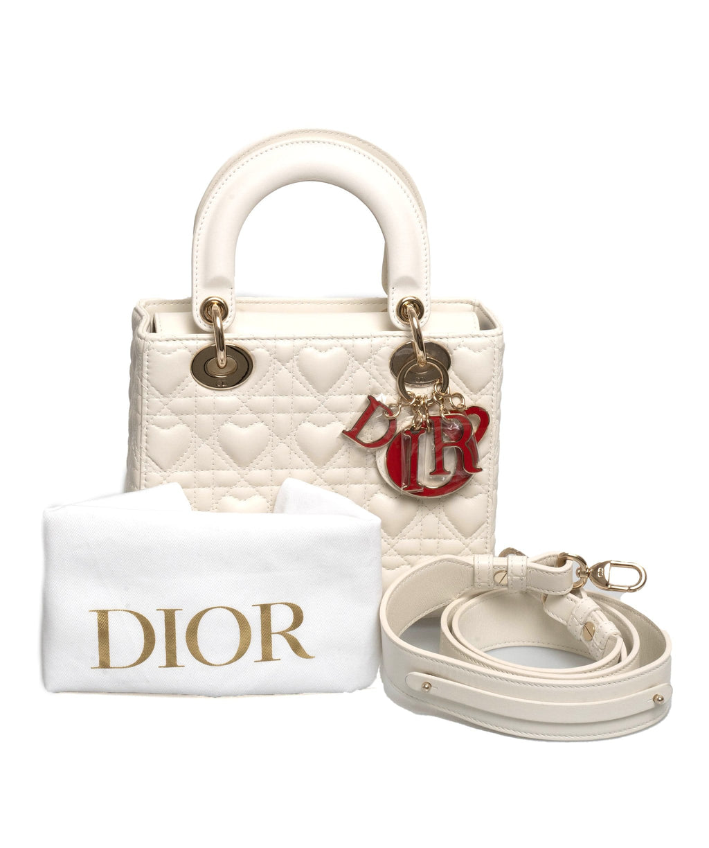 Lady dior white online mini