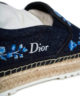 Christian Dior Christian Dior Floral Embroidered Denim Epsadrilles - ADC1011