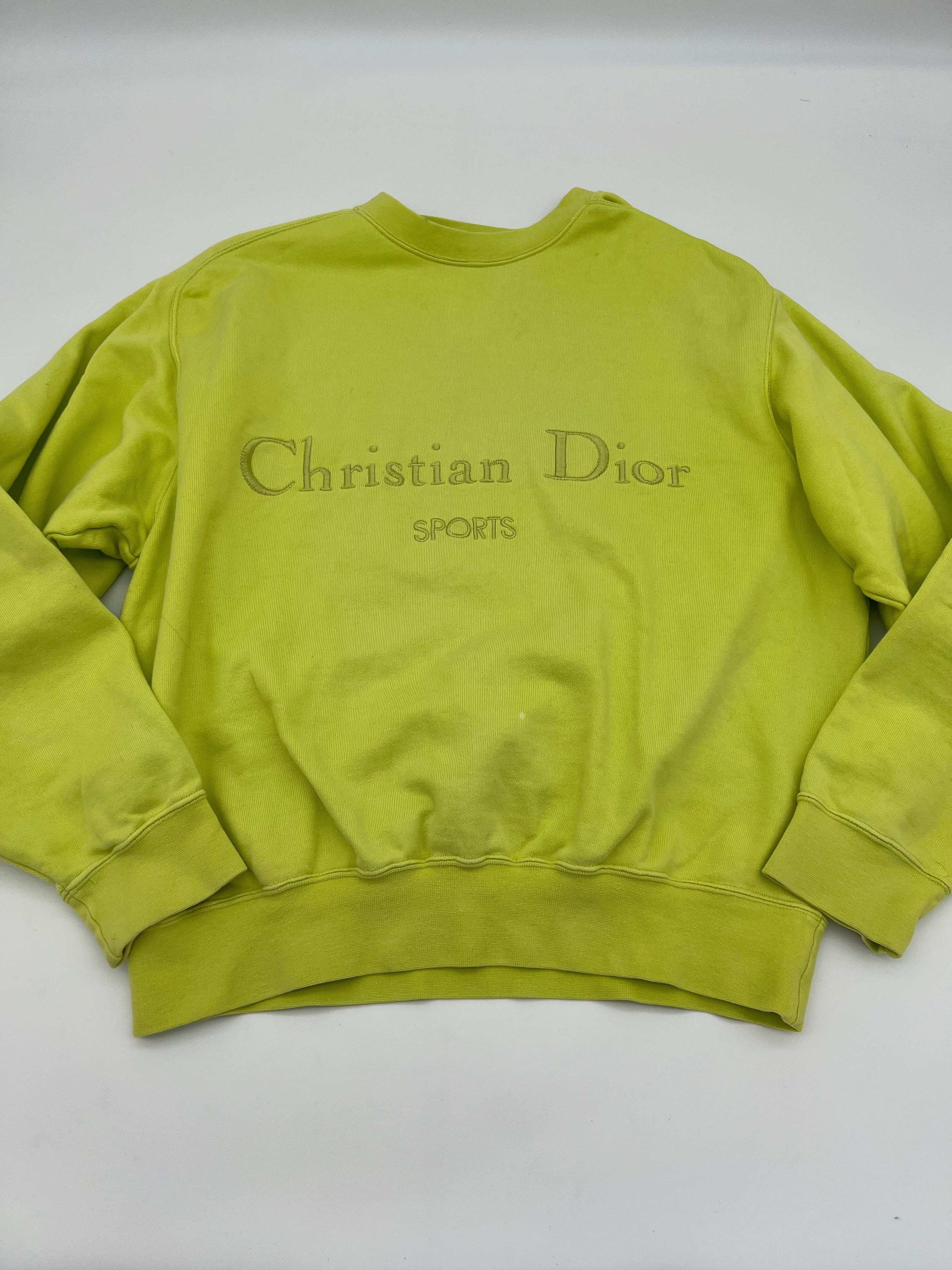 Christian Dior Christian Dior Sports Sweatshirt Lime Green ASL3949