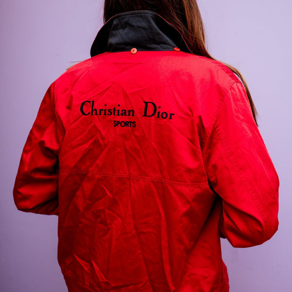 Dior Red Nylon Vintage Windbreaker Jacket - AWL2669