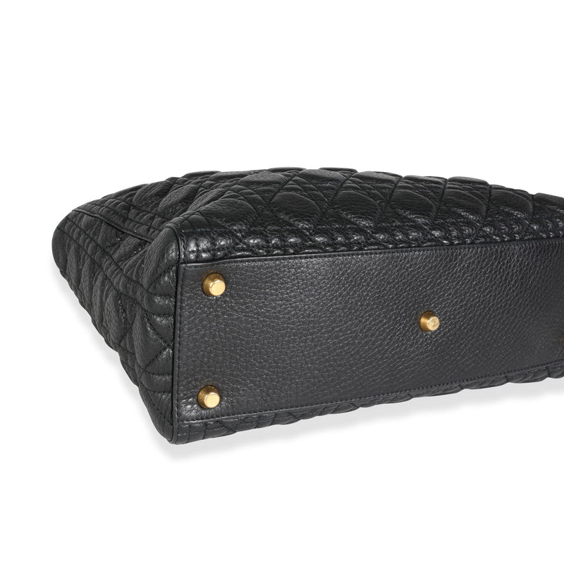 Dior Black Quilted Cannage Leather Lady Dior Chain Clutch Dior