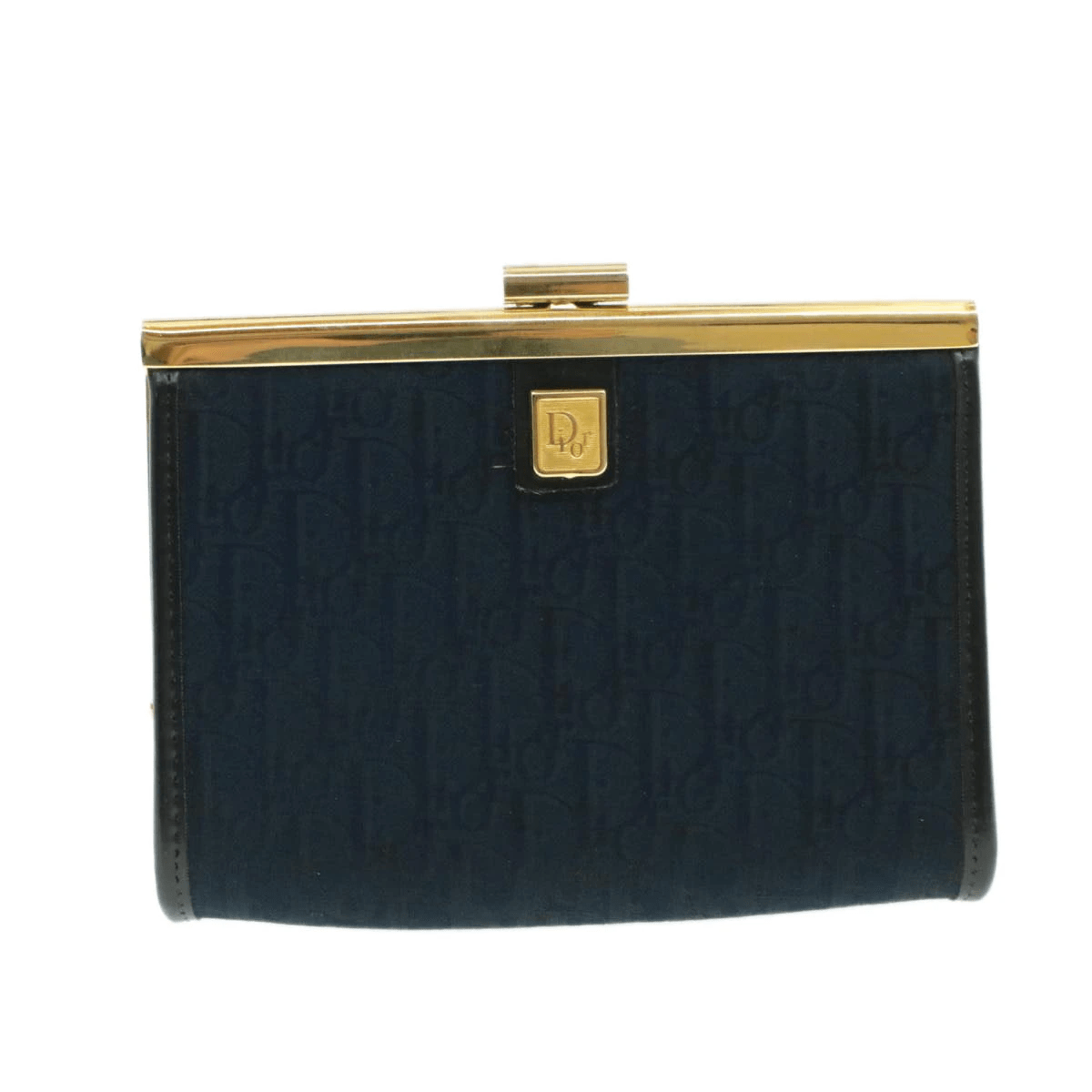 Christian Dior Christian Dior Trotter Canvas Wallet Blue Auth GT066