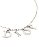 Dior Dior Logo Charm Necklace Silver Metal - 4028804