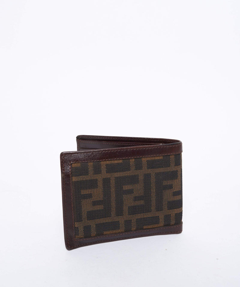 Fendi Brown Wallet With All Over Logo