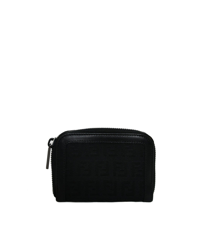 Fendi Fendi black canvas wallet.  - ADL1168
