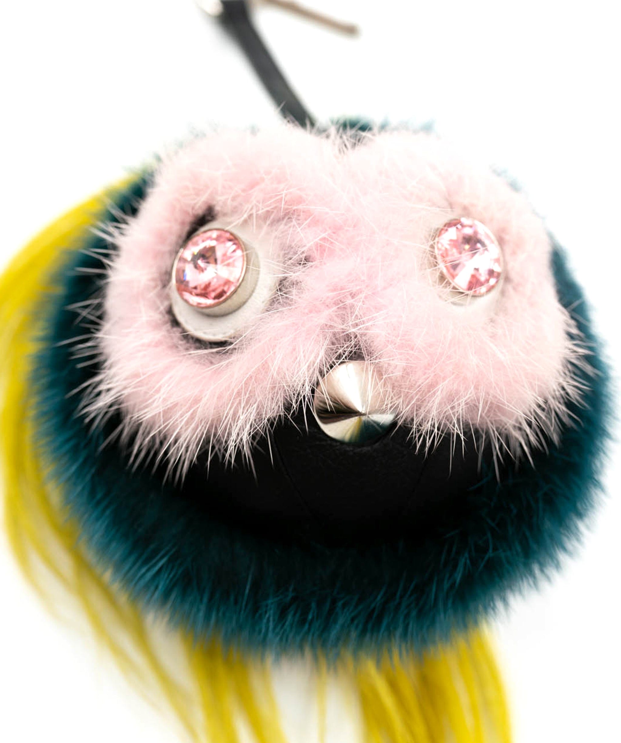 Fendi Fendi Zucca Monster Fur Keychain AGC1415