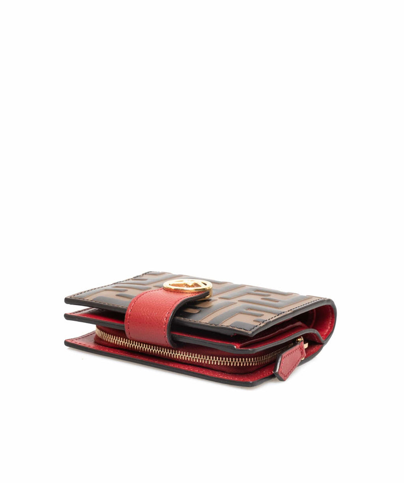 Fendi Fendi Zucca Print and Red wallet - ADL1444