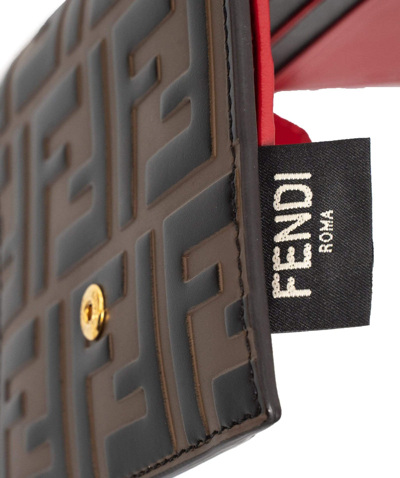 Fendi Fendi Zucca Print and Red wallet - ADL1444