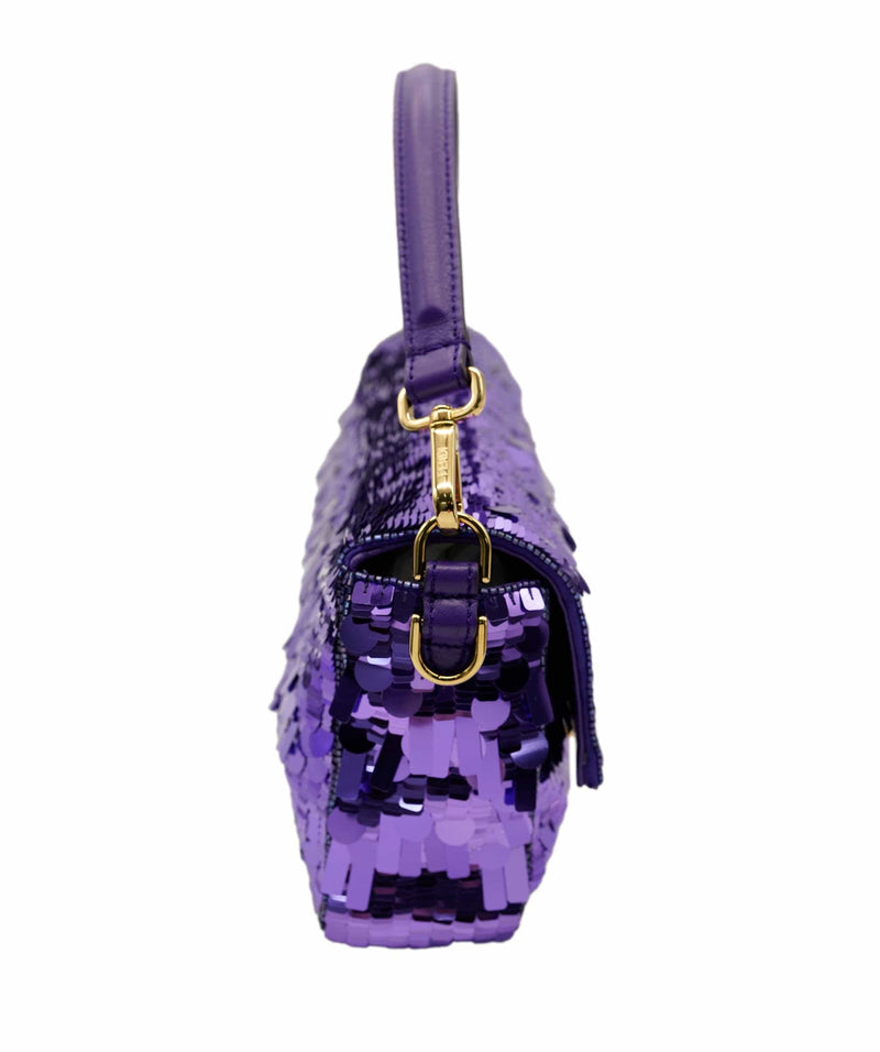 FENDI Relaunches Purple Sequin Baguette