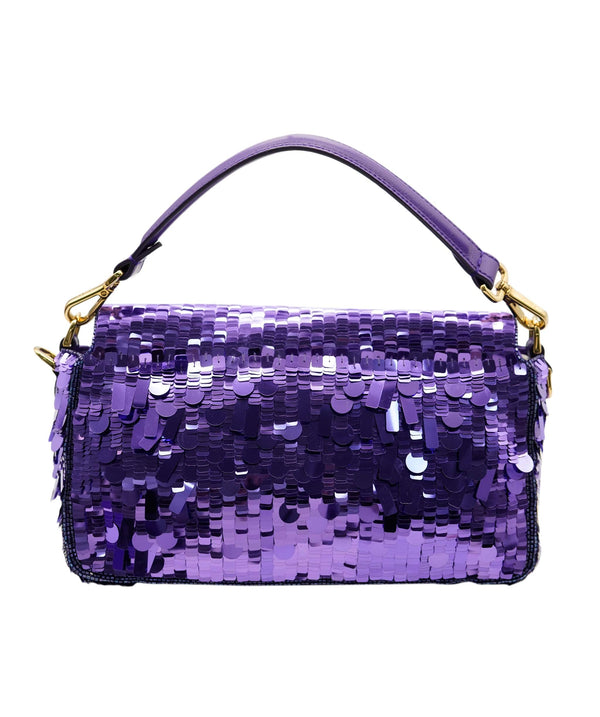 Fendi Fendi Baguette Bag Purple Sequin Super Rare AGC1469