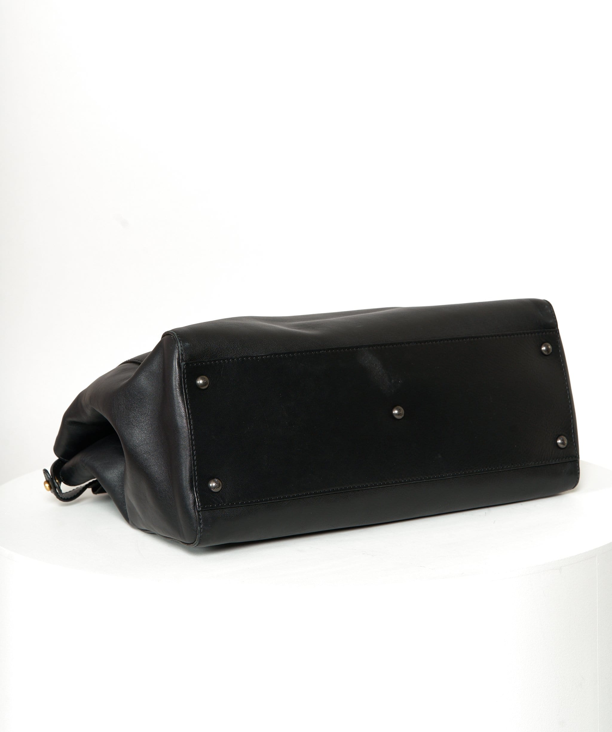 Fendi Fendi Black Leather Peekaboo Bag - Large