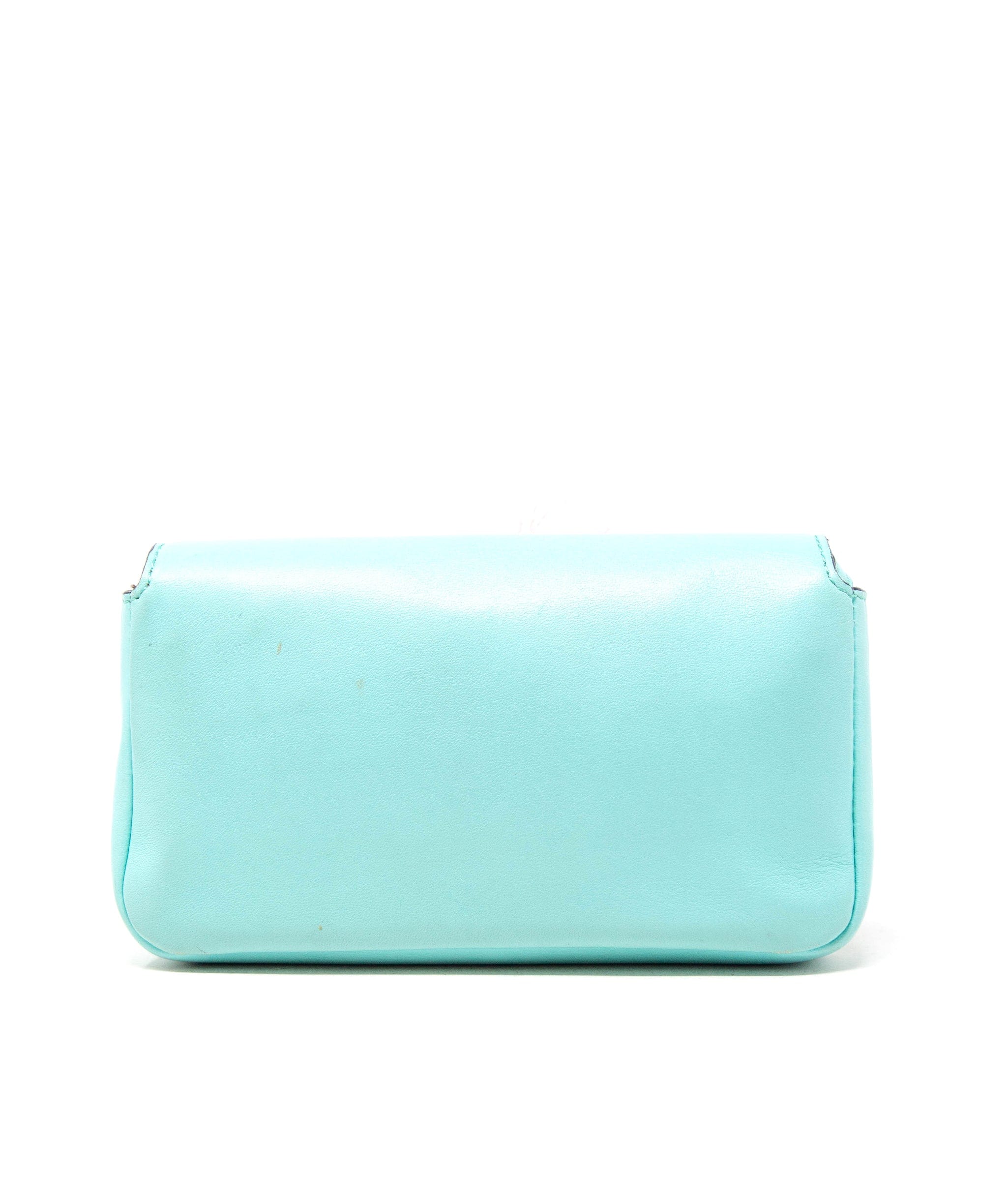 Fendi Fendi Blue Leather Mini baguette Bag  AGL1132