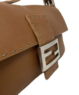 Fendi Fendi Brown Leather Baguette with Hand Stitch - AGL1286