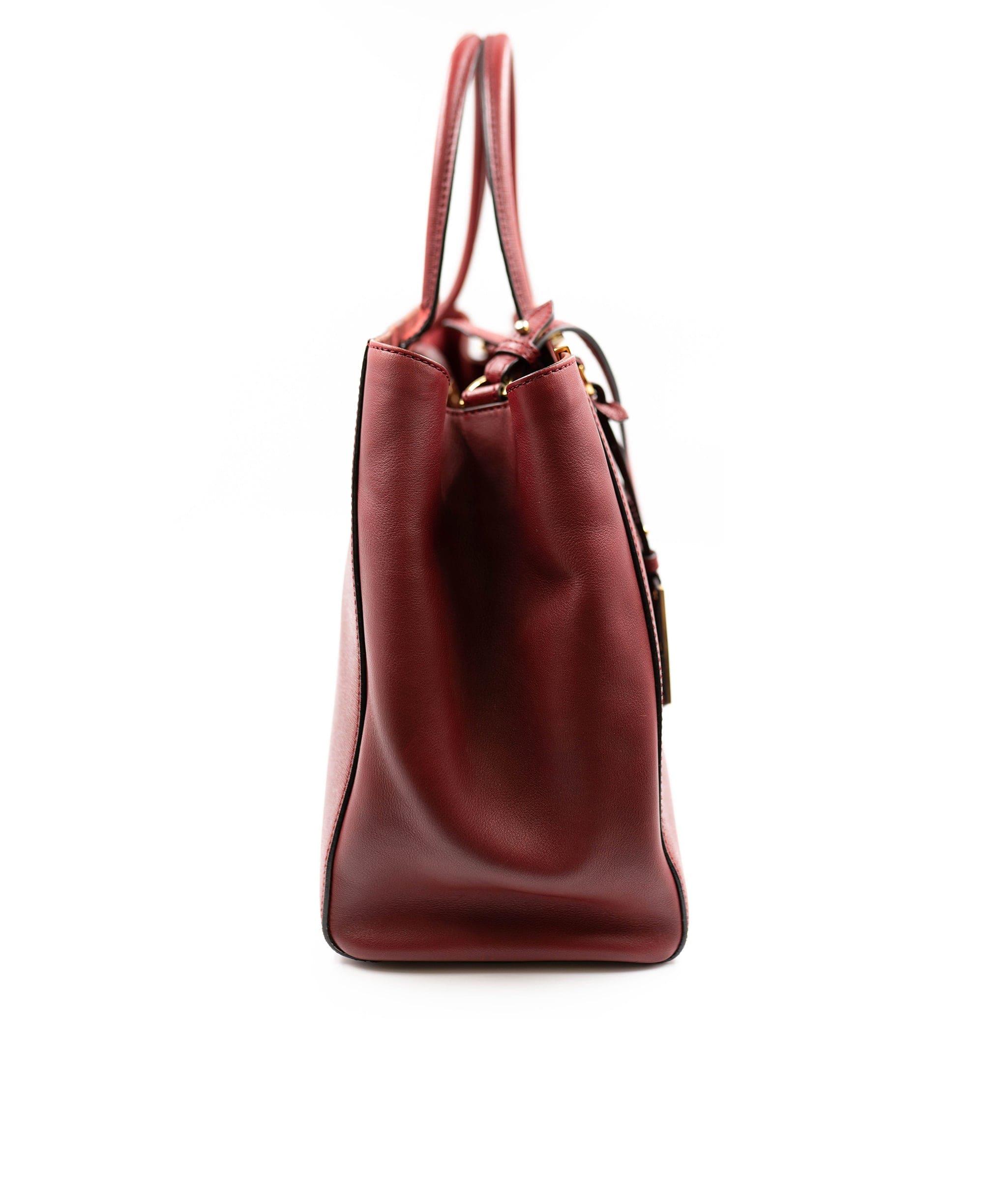 Fendi Fendi Burgundy Leather 2Jours Tote Bag - AGL1913